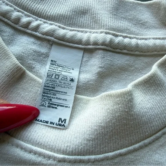 Los Angeles Apparel / Kobe Bryant Farewell T-Shirt / Cream - Picture 8 of 10